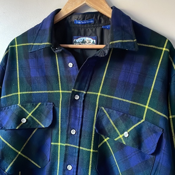 Vintage GFC Trading Co Blackwatch Plaid Cottage Cabincore Button Down - Picture 4 of 10